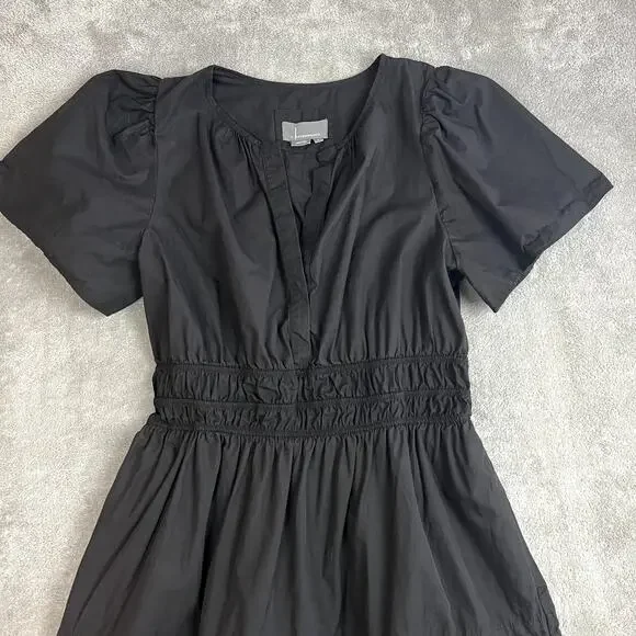 Anthropologie Somerset Mini Dress Womens L Black Tiered Boho Peasant - Picture 2 of 10